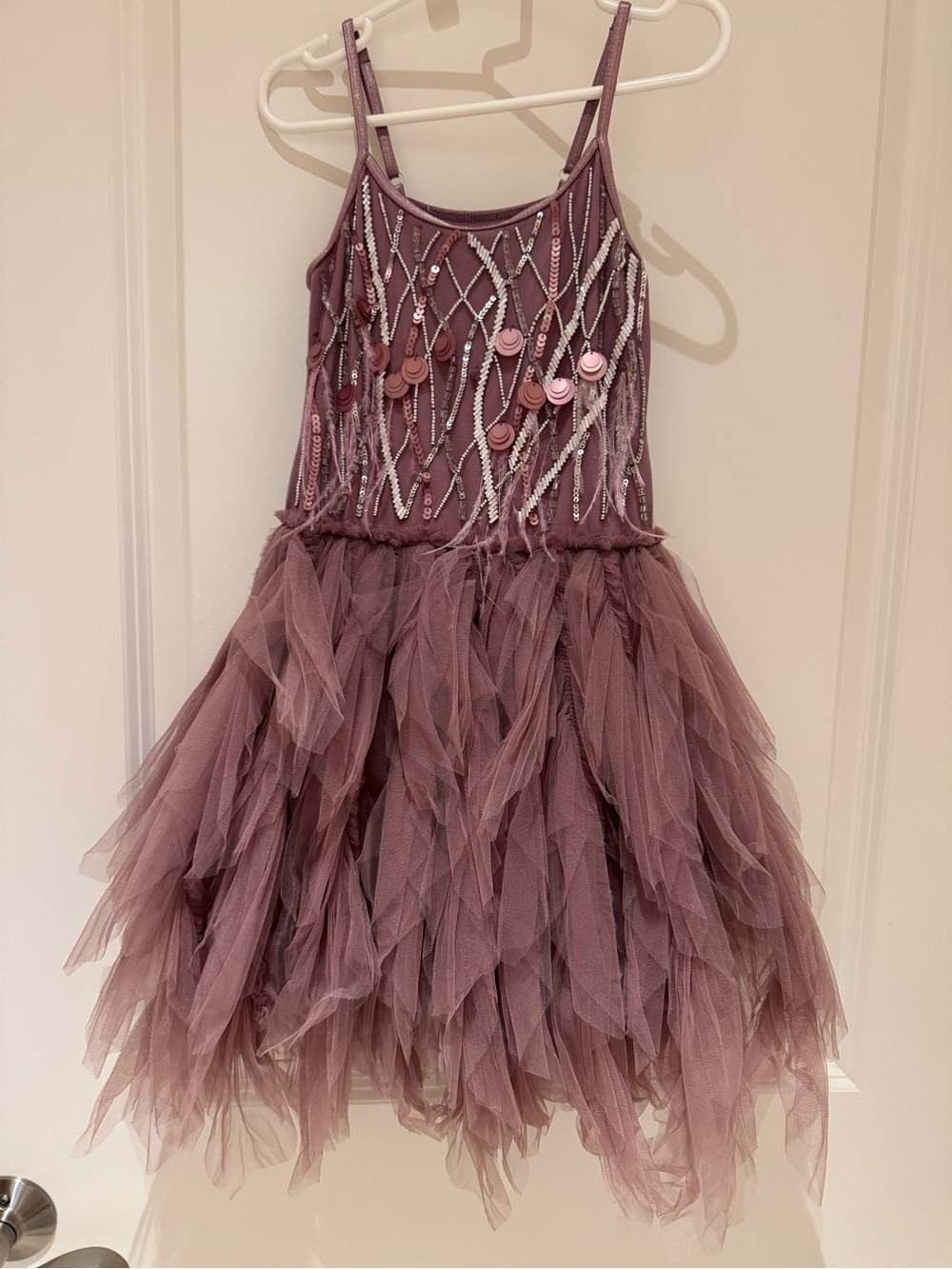 Tutu Du Monde Mauve Tulle Sequin-Embellished Dress 6/7